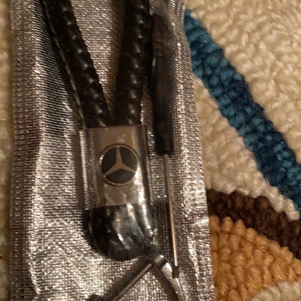 Black Leather Mercedes Keychain - Picture 6 of 12